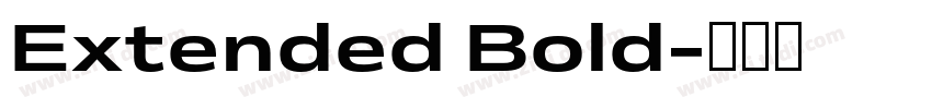 Extended Bold字体转换 Extended Bold字体转换